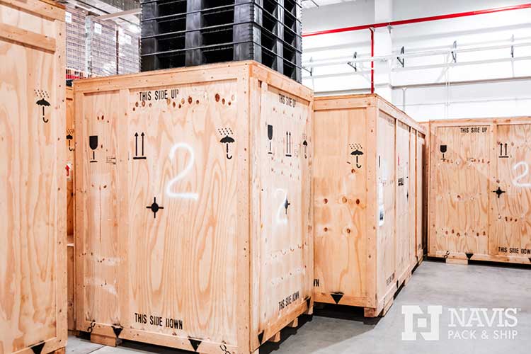 Custom wooden crates manufactured by Navis