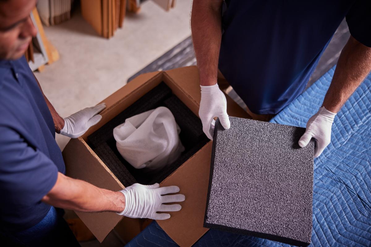 packing a fragile sculpture